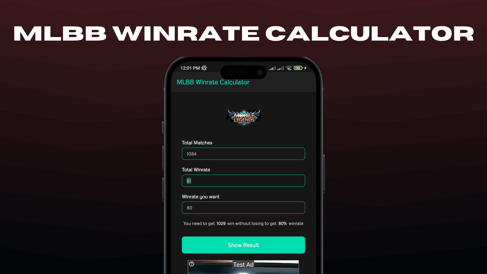 Preview of MLBB Winrate Calculator