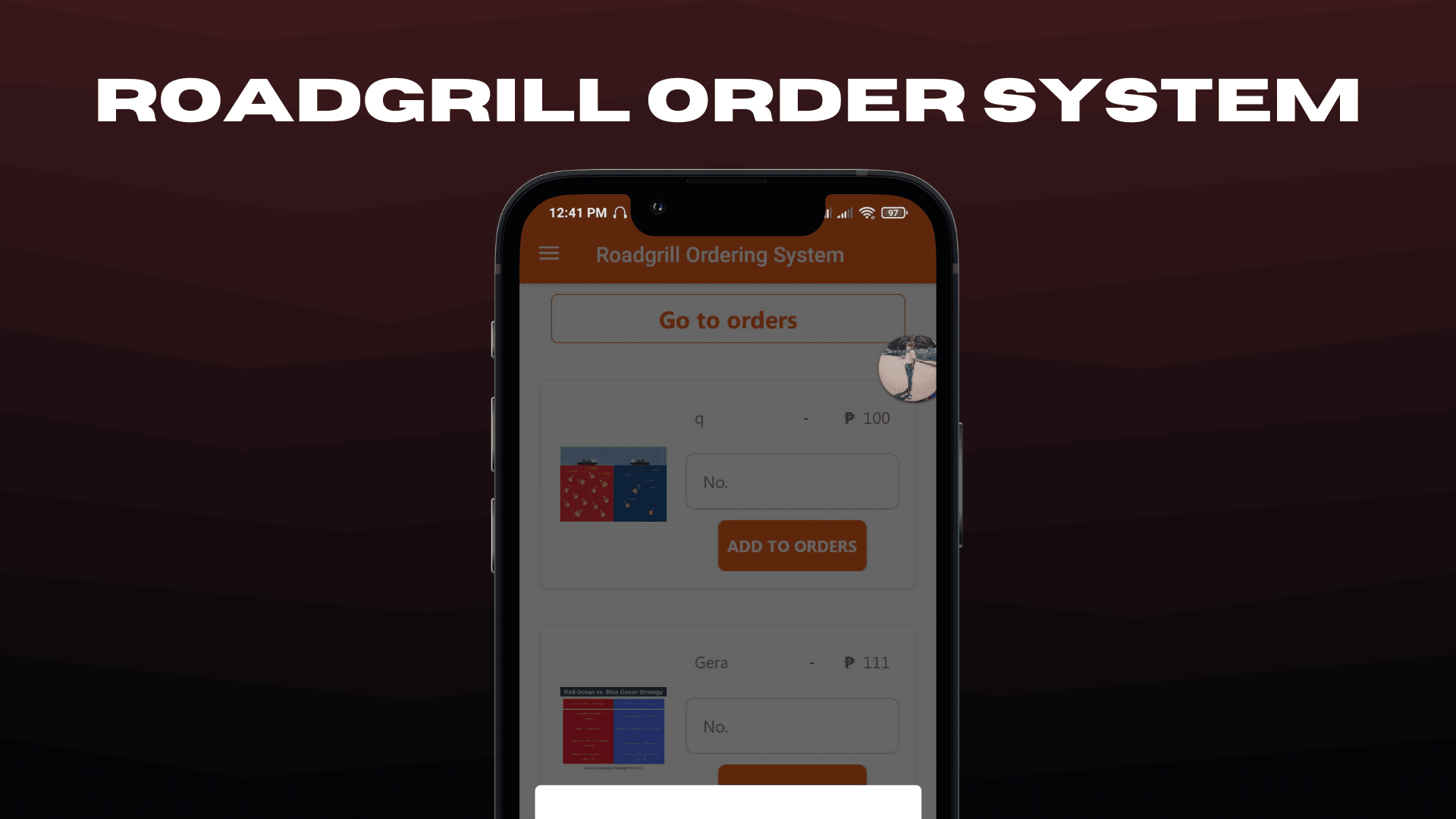 Preview of Roadgrill Order System