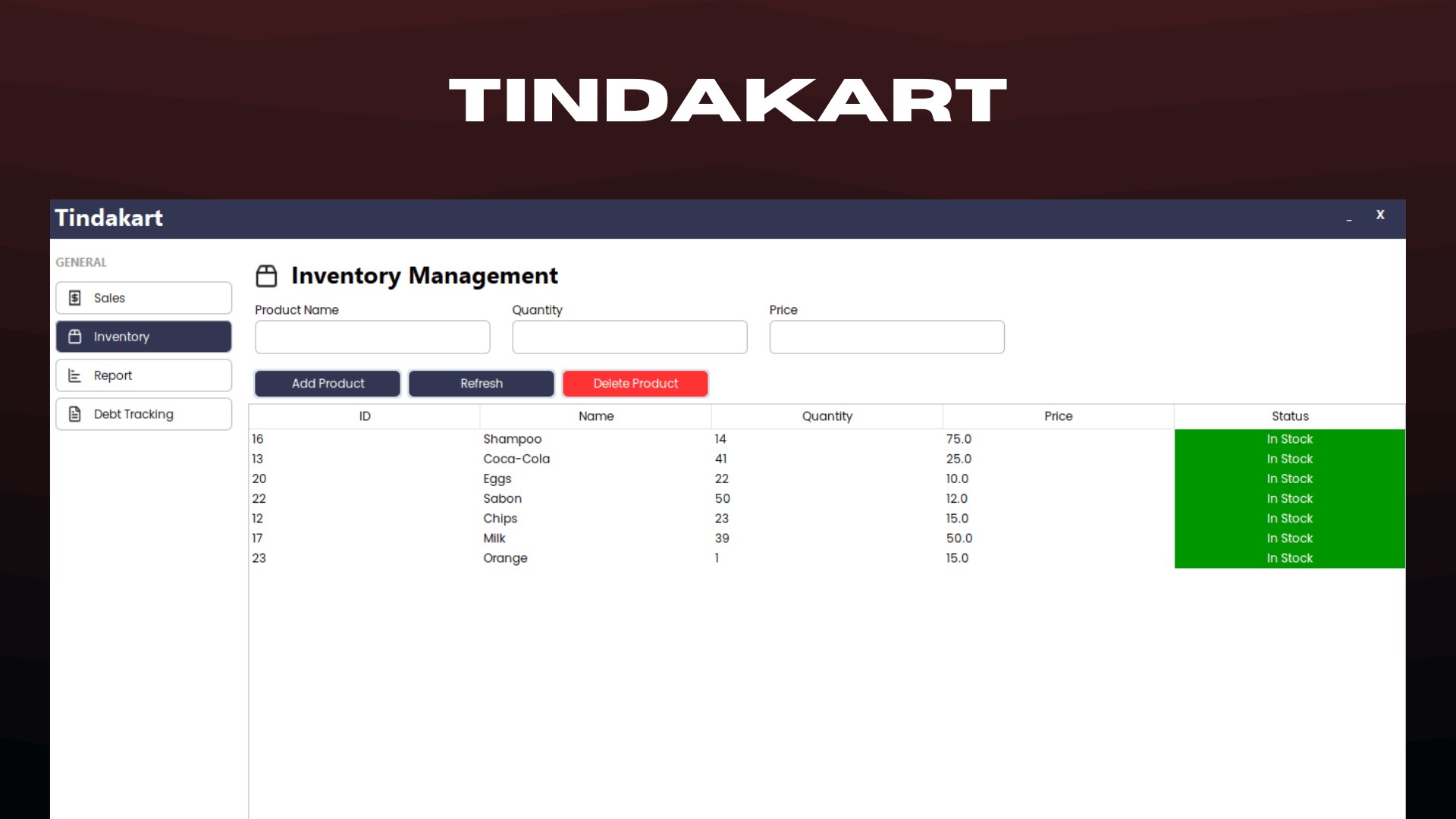 Preview of Tindakart